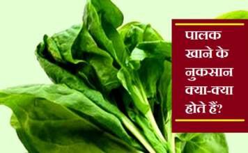 पालक के नुकसान - Spinach Side Effects