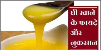 घी खाने के फायदे और नुकसान
